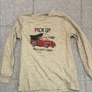 Polo by Ralph Lauren Kids Gray 'Pick Up' Long Sleeve Tee